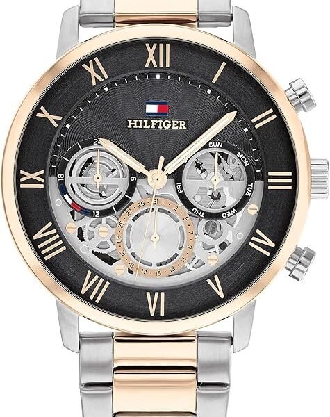 Tommy Hilfiger, Legend Men's Dark Grey Dial, Two Tone Stainless Steel Watch - 1710570