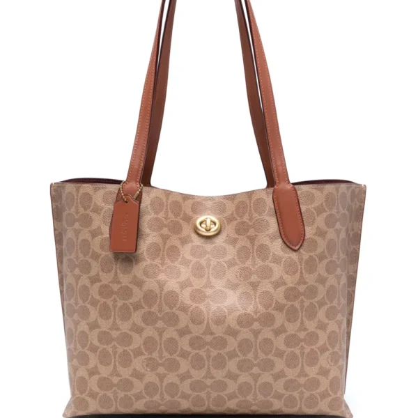 Coach Signature Tote Bag – Khaki & Saddle Brown