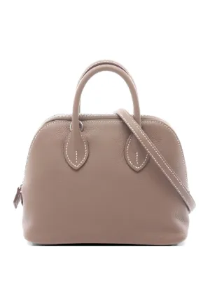 Elegant Dome Top-Handle Bag – Taupe