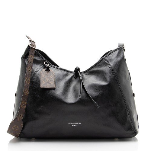 Women's Premium Leather Hobo Shoulder Bag – Black