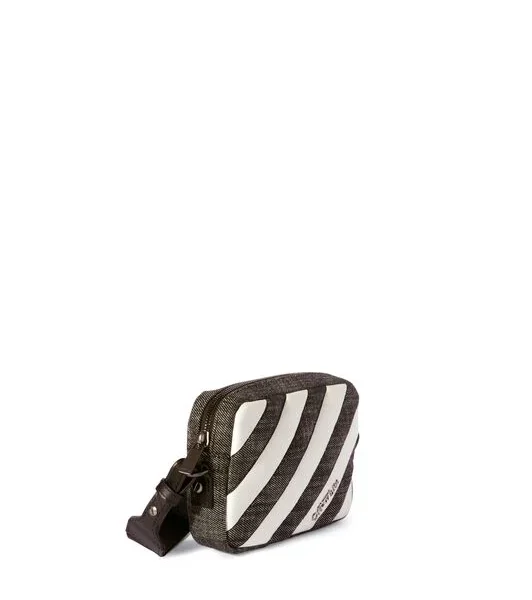Off-White - Diagonal Stripe Denim Crossbody Bag