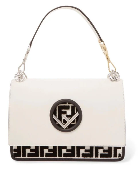Fendi Monogram Shoulder Bag – Ivory & Black