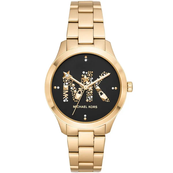 Michael Kors Runway Gold-Tone "MK" Dial Watch