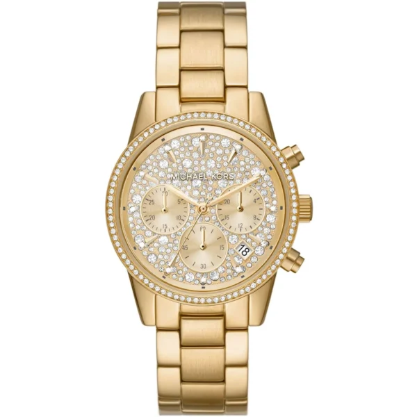 High-Brilliance Luxury: Michael Kors Parker Full-Pave Chronograph