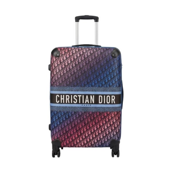 (Christian Dior Monogram Gradient Suitcase – Premium Luxury Travel Gear(Large size