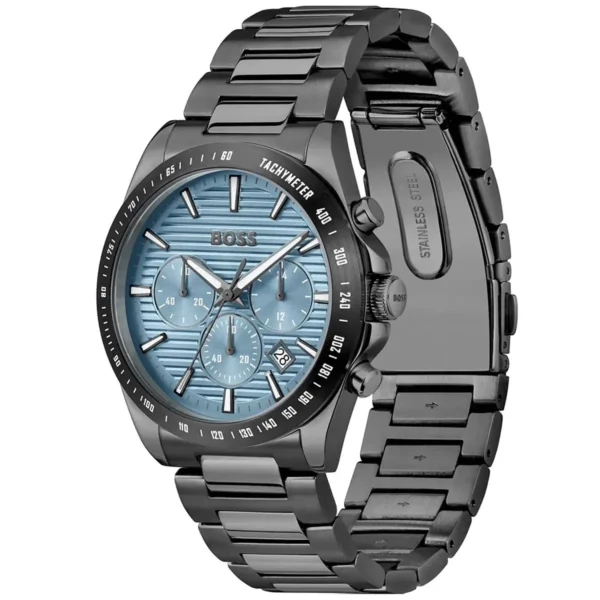 HUGO BOSS Strike Textured Ice Blue Chronograph