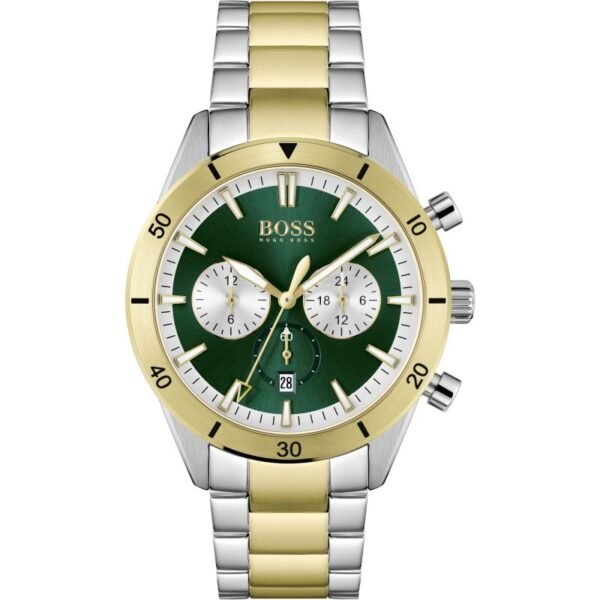 HUGO BOSS Pioneer Green & Gold Chronograph
