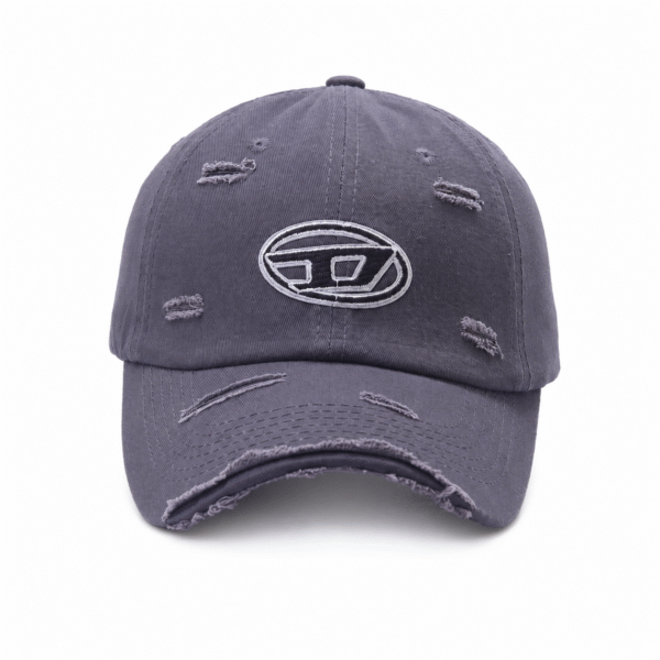 Grey Distressed Baseball Cap