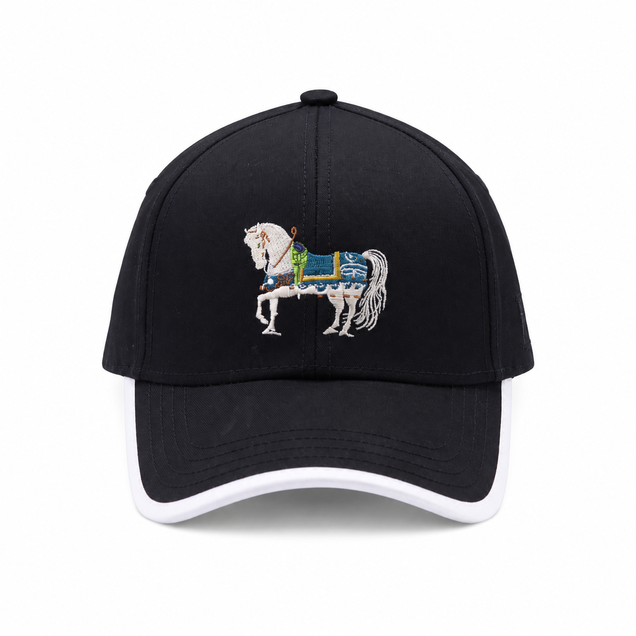Black Horse Embroidered Cap