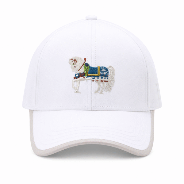 White Horse Embroidered Cap