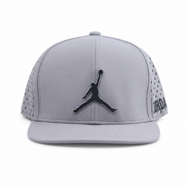 Grey Basketball-Inspired Snapback Cap