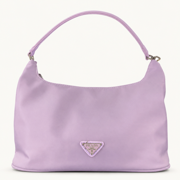 Prada Lavender Nylon Shoulder Bag