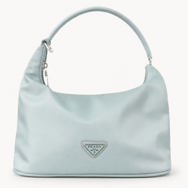 Prada Light Blue Nylon Shoulder Bag