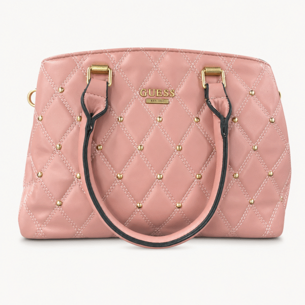 Guess Blush Quilted Satchel Bag