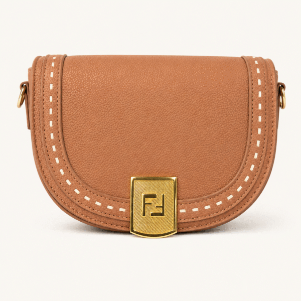 Fendi Brown Flap Shoulder Bag