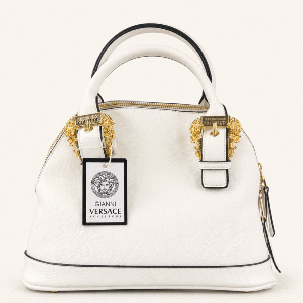 Versace Jeans Couture White Dome Top-Handle Bag