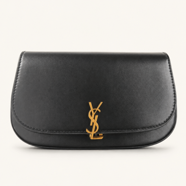 Saint Laurent Black Monogram Clutch Bag