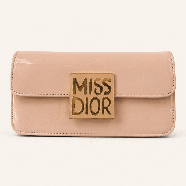 Miss Dior Nude Patent Clutch Bag