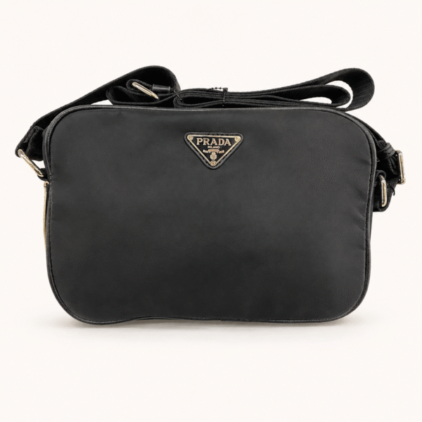 Prada Nylon Crossbody Bag – Black