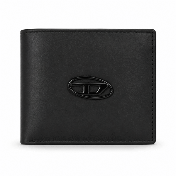 Diesel Oval D Bi-Fold Wallet – Black