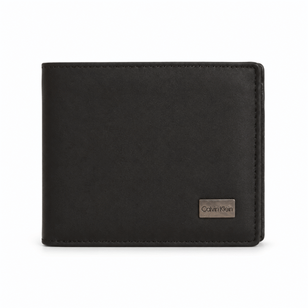 Calvin Klein Black Minimalist Bifold Wallet
