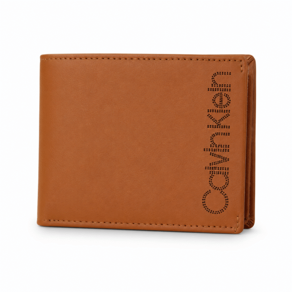 Calvin Klein Brown Vertical Logo Bifold Wallet