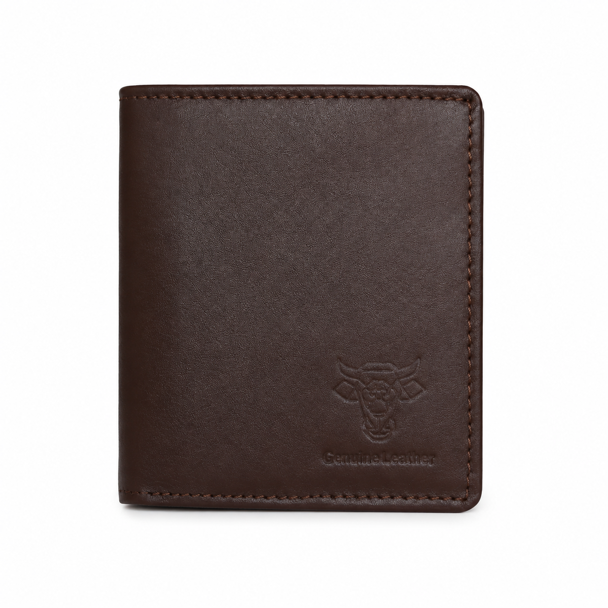 Cow & Monnkey Brown Vertical Wallet
