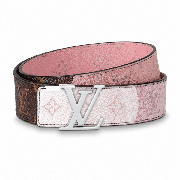 Louis Vuitton Reversible Monogram Belt – Brown & Pink / Silver Buckle