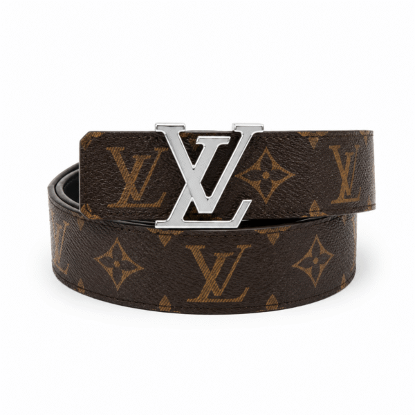 Louis Vuitton Monogram Belt – Brown / Silver Buckle