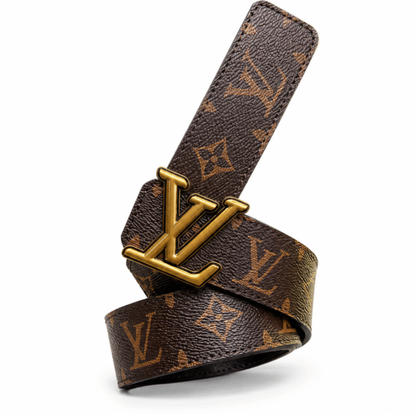 Louis Vuitton Monogram Belt – Brown / Gold LV Buckle