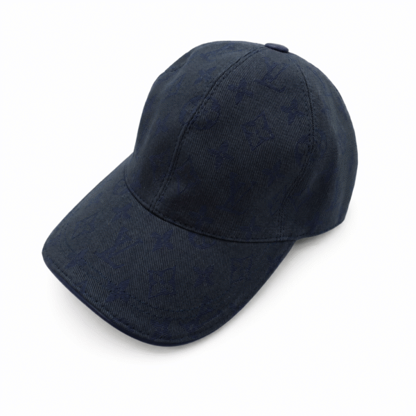 Navy Tonal Monogram Cap