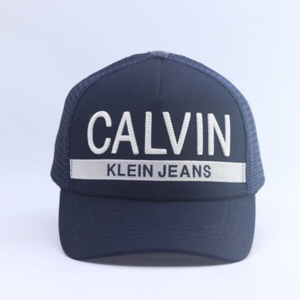 Navy Wordmark Trucker Cap