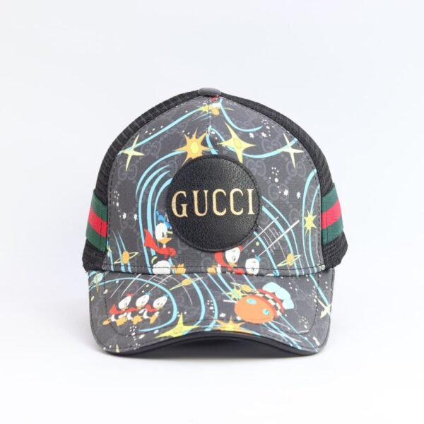 Graphic Trucker Cap with Gold Lettering