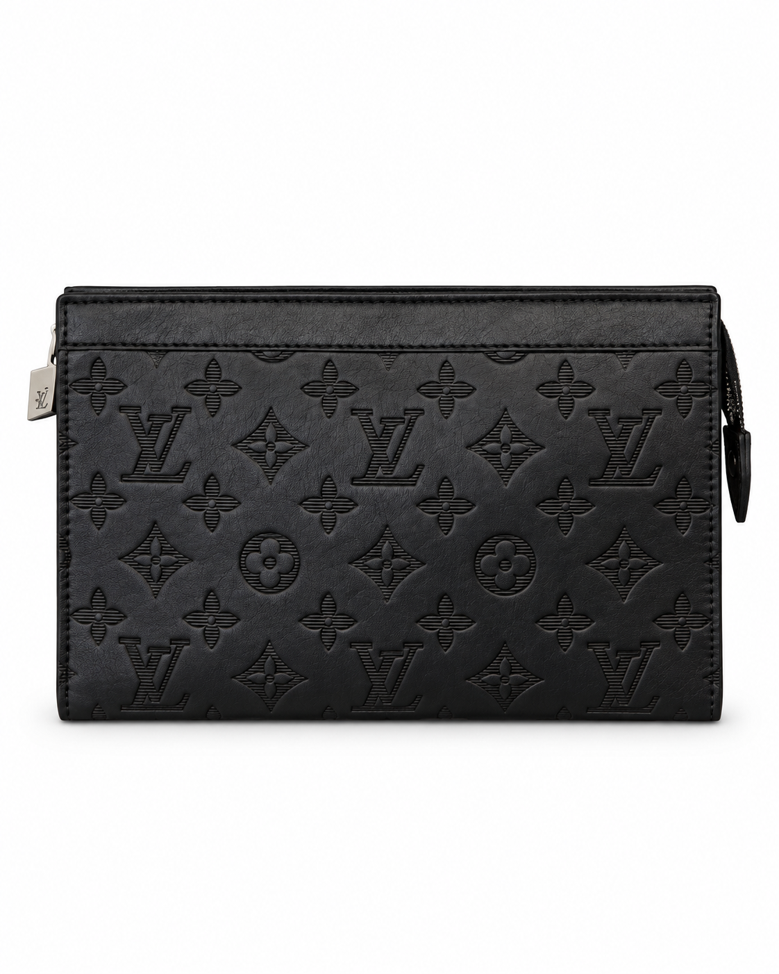 LV Monogram Embossed Black Clutch – Small Size