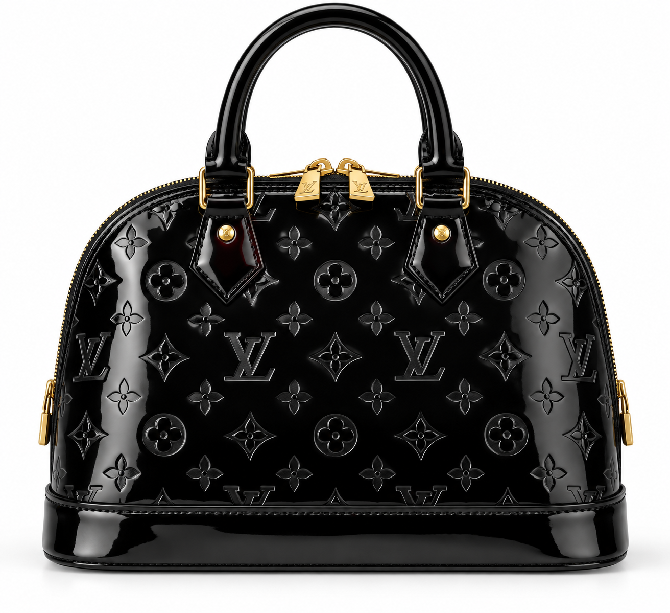 Louis Vuitton Alma-Style Black Embossed Handbag