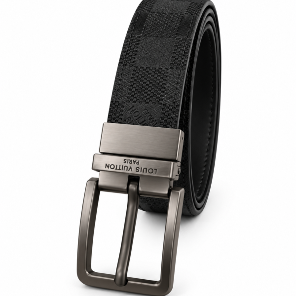 Louis Vuitton Black Double-Face Leather Belt