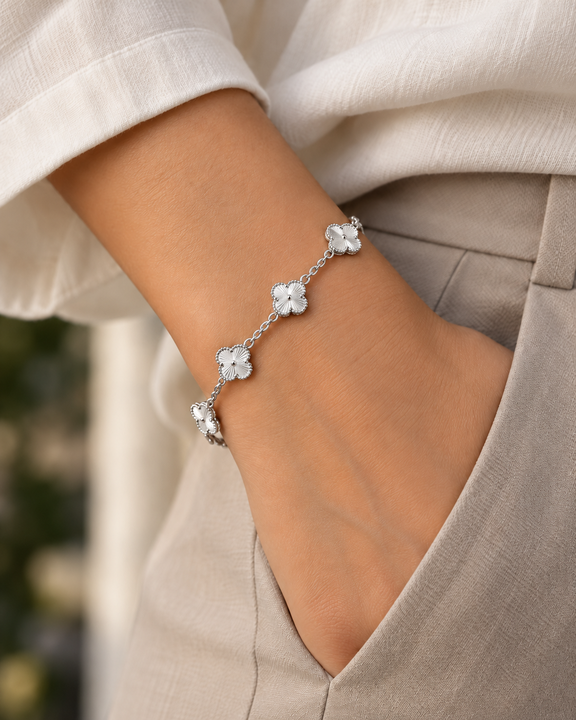 Van Cleef & Arpels Alhambra Silver Bracelet