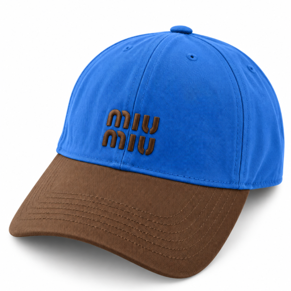 Miu Miu Two-Tone Logo Baseball Cap