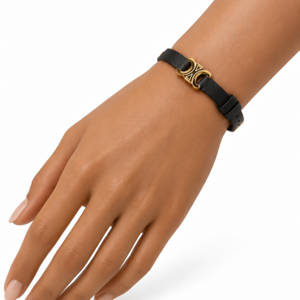 Celine Triomphe Leather Bracelet