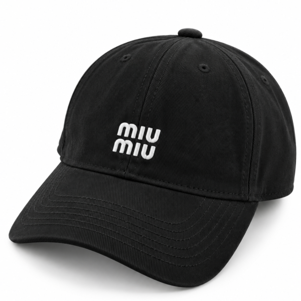 Miu Miu Black Logo Baseball Cap