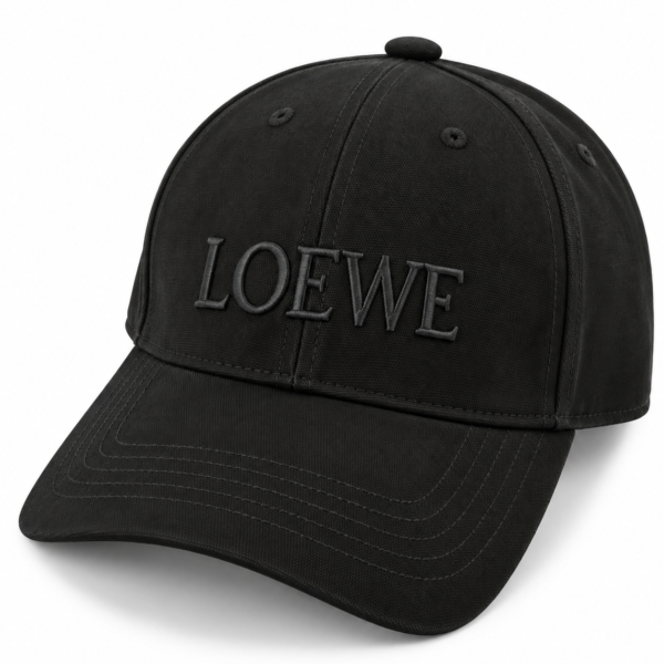 Loewe Tonal Black Logo Baseball Cap