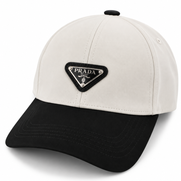 Prada Two-Tone Triangle Logo Baseball Cap