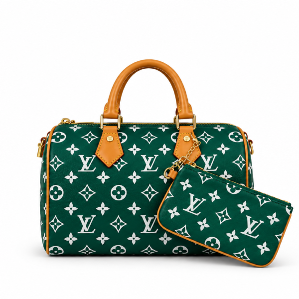 Louis Vuitton Green Monogram Top Handle Bag with Pouch