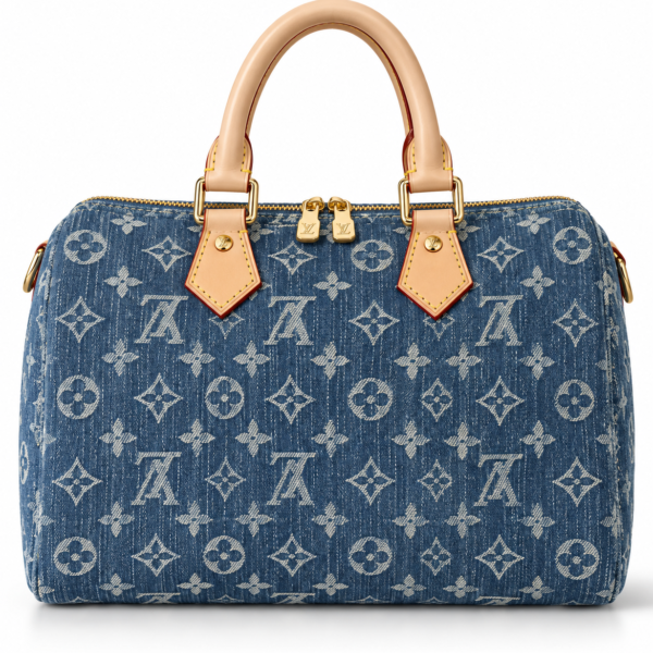 Louis Vuitton Blue Denim Monogram Speedy Bag
