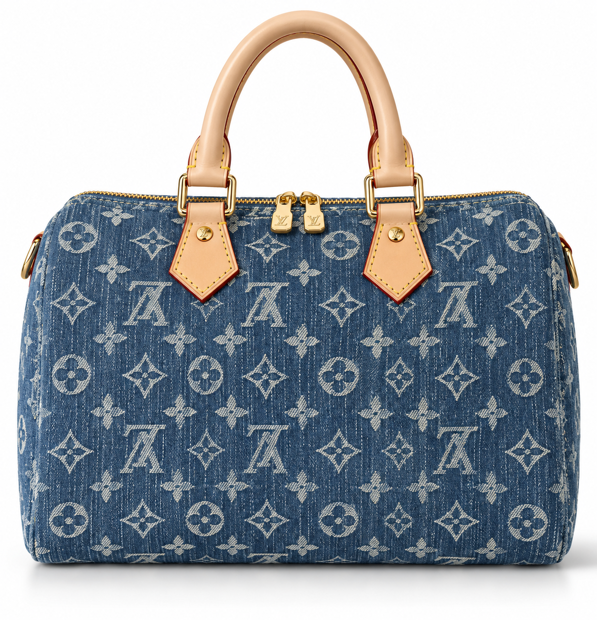Louis Vuitton Blue Denim Monogram Speedy Bag