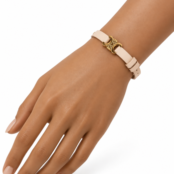 Celine Triomphe Leather Bracelet