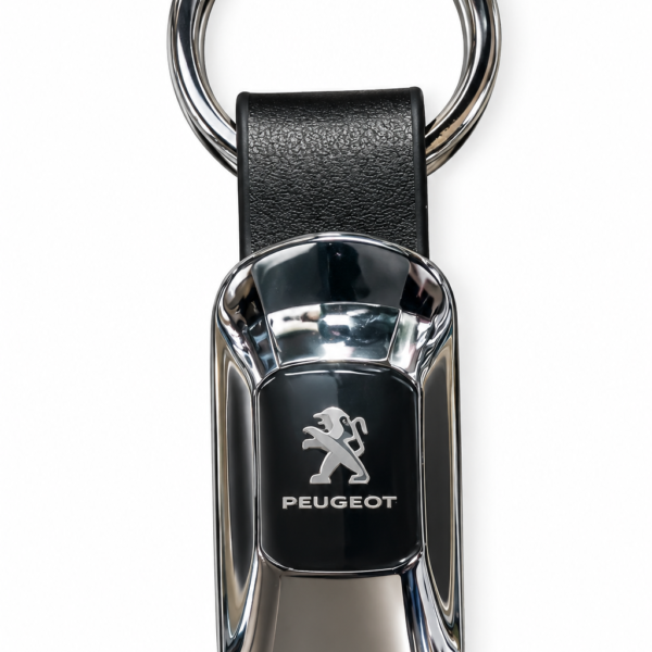 Peugeot Chrome Car Keychain