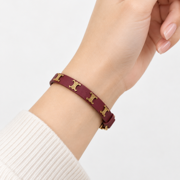 Celine Triomphe Leather Bracelet Collection