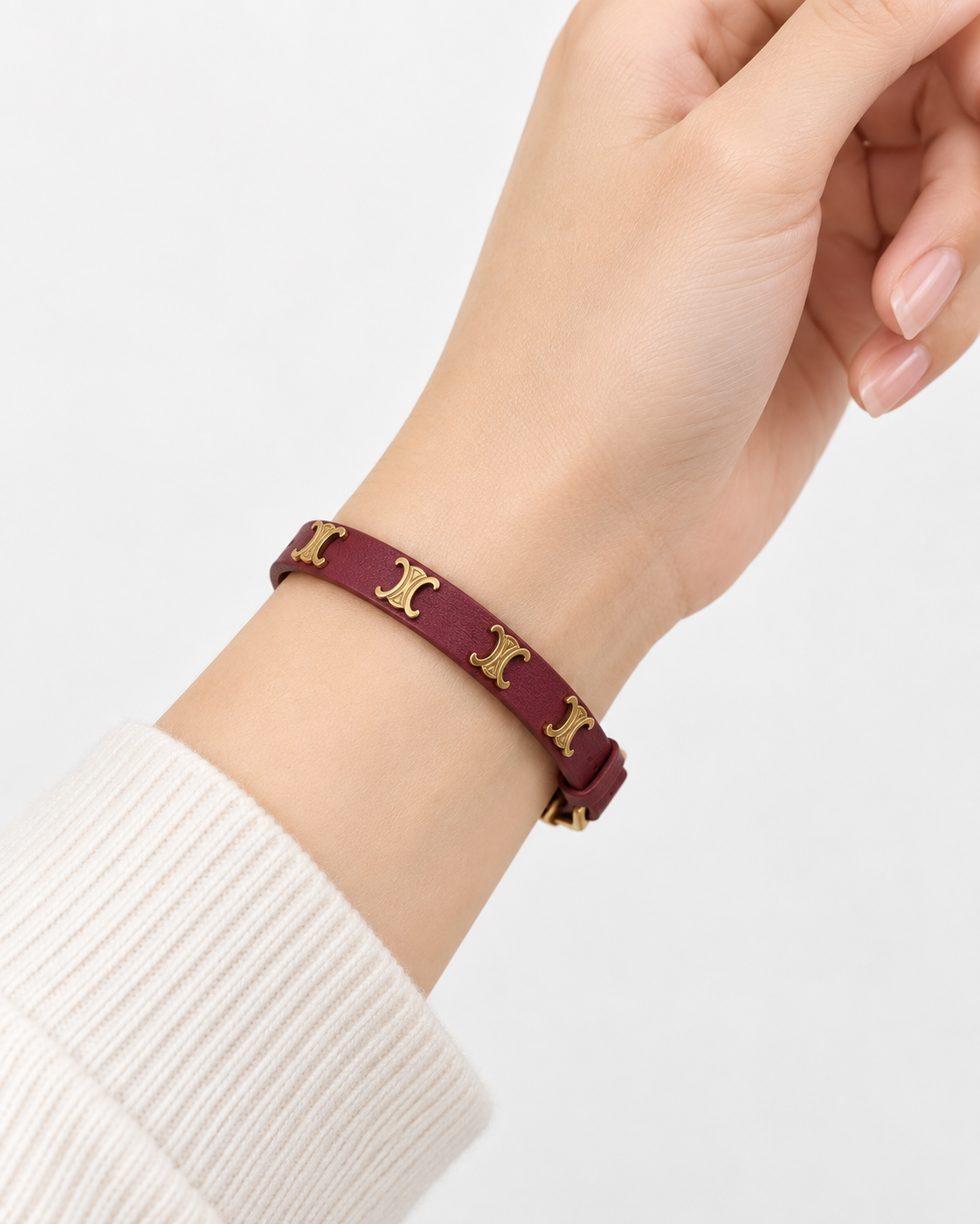 Celine Triomphe Leather Bracelet Collection