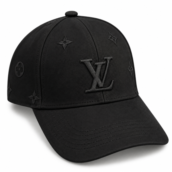 Louis Vuitton Black Monogram Embroidered Cap
